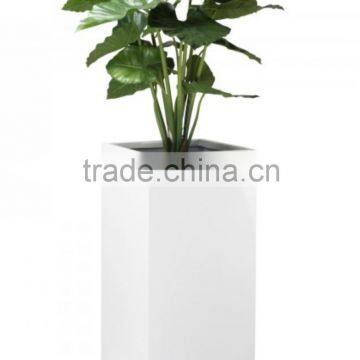 Modern white shiny stand design outdoor flower pot