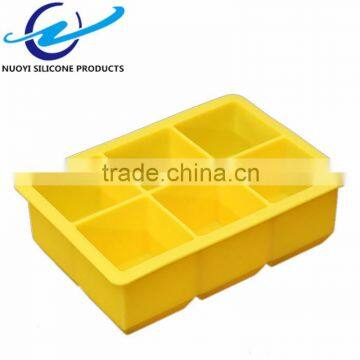 6 Cavities High Quality Large Ice Cube Tray Silicone photo-3