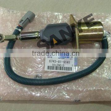 PC300-7 excavator stop solenoid valve 6743-81-9141