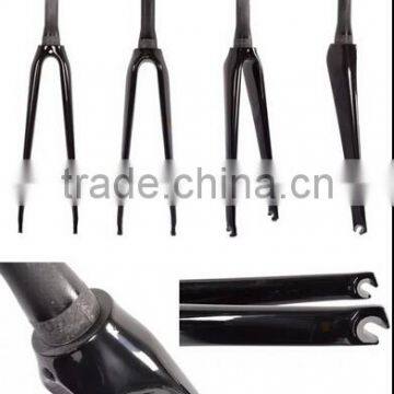 Tapered Carbon Fiber 700C Tapered Road Fork UD weave Steer tube 1-1/2"