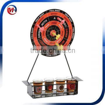 dringking dart game/drinking game / 4 glasses dart drinking game