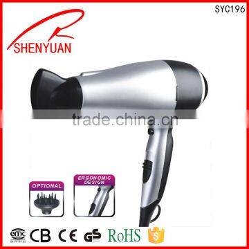 New fashion DesignDC power motor Mini Hair Dryer for Travel foldable portable abs material