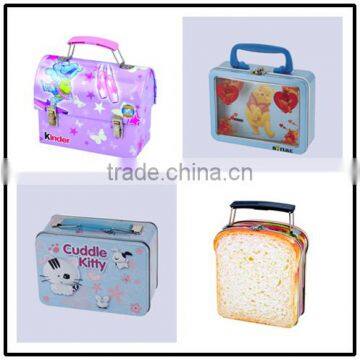 Fancy Custom Printed Packaging Use Toy Packing Cosmetics Packing Metal Lunch Tin Box With Lock And Key