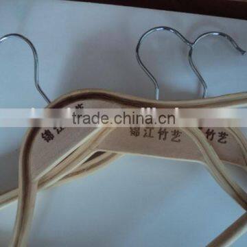 Round bamboo hangers and racks with logo wholesale