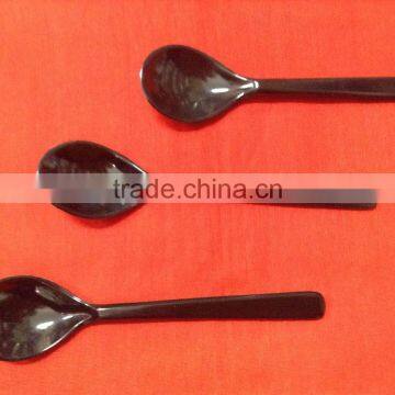 Black Colour 5.6 inches Melamine Baby Spoon with Straight Handler