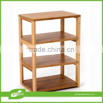 cheap free standing shelves/bamboo free standing eco-friendly shelving units