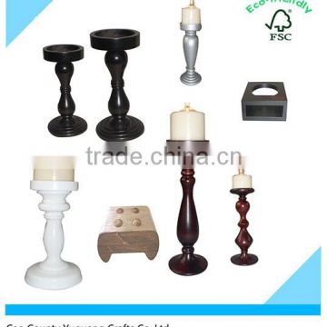 Yuguang Factory custom home decorative wooden candle holders for wedding candle holders FSC