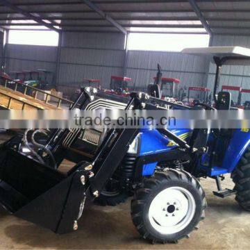 Hot sale Front end loader for garden tractor 40-55HP, 4in1 assembled bucket, quick linkage, pallet fork, timber grapple.