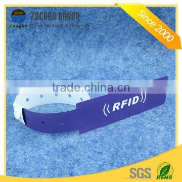 13.56mhz programmable one time use HF rfid wristband