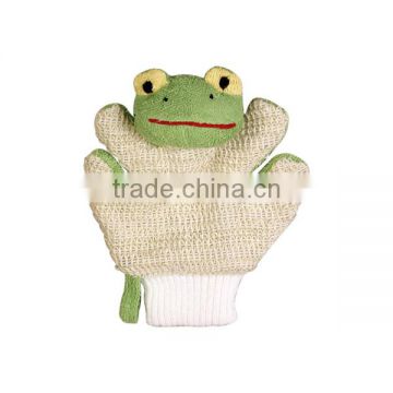 Cute Cartoon Ramie Frog Bath Toy Glove