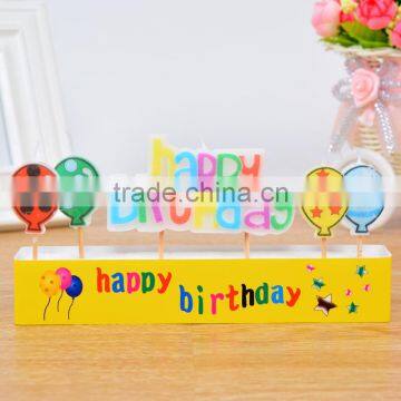 Happy Birthday, Holiday Candle, Letter Candles, Bougie, Colourful, Colored, a Set Send 4 Balloons Cake Candle photo-4