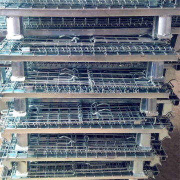 Warehouse Storage Welded Heavy Duty Collapsible Galvanized Wire Cage photo-5