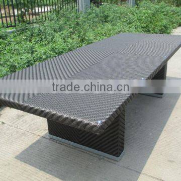 Luxury Garden Furniture Wicker Aluminum Rattan Dining Table and Chair(CF935) photo-5