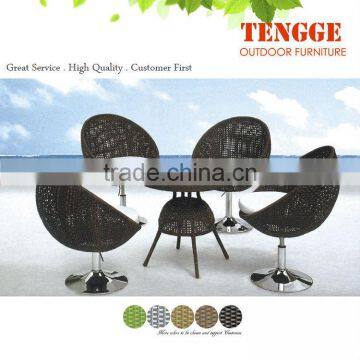 modern stainless steel dining table and chair