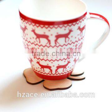 Wooden Four Leafs Coaster