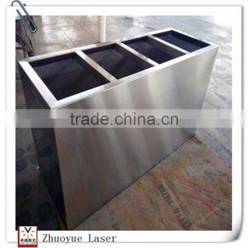 Hot Saled Customized Galvanized Stainless Steel Flower Pot/ Outdoor Rectangular Planter Box for Garden photo-3