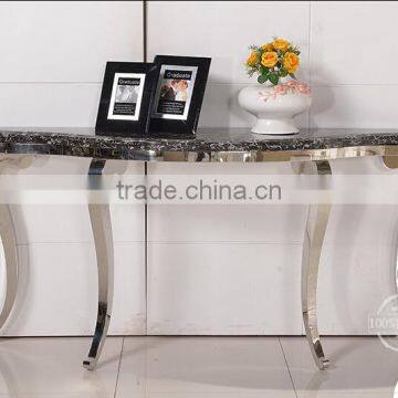 Modern Console table made of stainless steel and marble