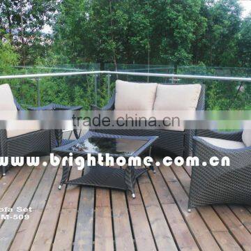 Aluminum Pe rattan Handcraft BM-509 Wicker Outdoor Sofa