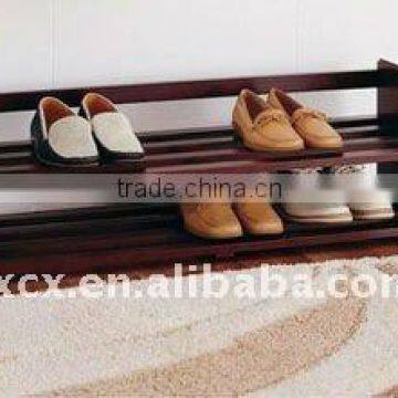 H1329 2-Tier soliwood shoe rack