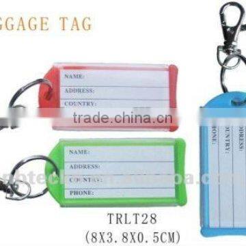 Novel plastic printable luggage tag