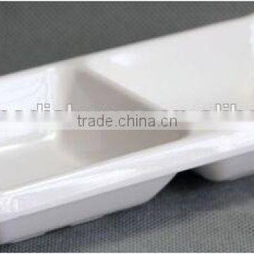 White Color Elegant Two Sections Melamine Sause Dish