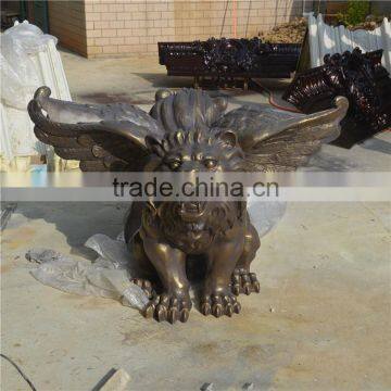 Home Garden Resin Craft Fiberglass Fly Lion Sculpture photo-4