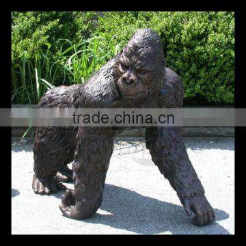 High quality large bronze gorilla sculpture