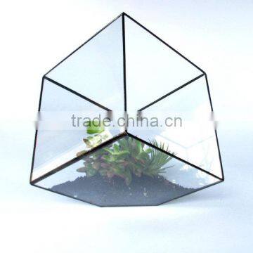 Tabletop Minimalist Decorate Geometric Cube Glass Terrarium photo-2