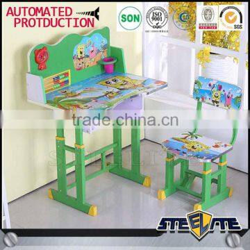 Cheap Kids Study Table Design School Student Desk Chair photo-6