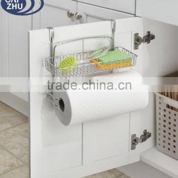 New Design Over the Cabinet Paper Towel Holder Rack and Storage Shelf - Chrome photo-3