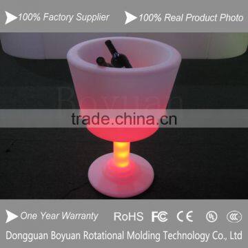 fashionable colorful plastic led ice bucket, led flower pot