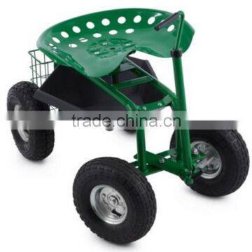 TC4501D Rolling Garden Work Seat On Wheels With Bucket Basket TC4501D photo-2