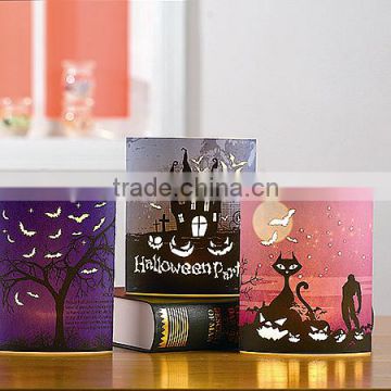 Event & Party Supplies LED Halloween Decorative Luminary Lantern LED Cutout Paper Lanterns