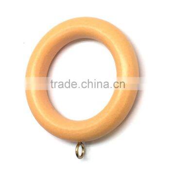Light Brown Wood, Curtain Rod Ring Screw Eyelet To Fit Curtain Poles Up To 35mm Diameter photo-2
