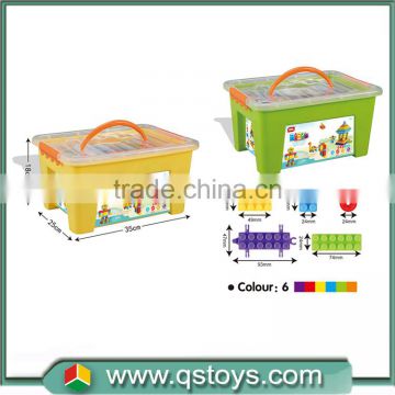 Popular colorful toy big size blocks 24pcs in handle box