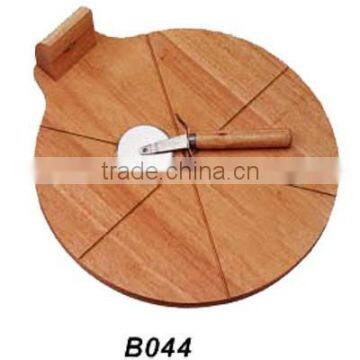 Elegant Design Rubber Wood Pizza Board With Knife
