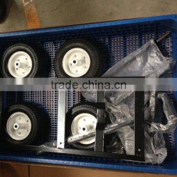 Load 250kgs Plastic Mesh Basket Four-wheel Tool Cart photo-3