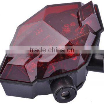 HONG HAO H-02 500mW Wavelength 625nm 2*AAA Bike light with Laser, Led bike bicycle rear lights