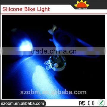 Blue Bicycle Headlight Silicone Bike Light For Safety Travel