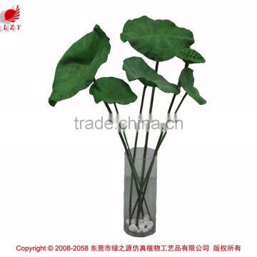 Real touch PU artificial flower accessory dried lotus leaves pond leaves