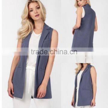 Sleeveless Jacket Bulk Wholesale Perfect Spring Vest Front Pocket Ponte Sleeveless Outdoor Jacket For Girls Fancy