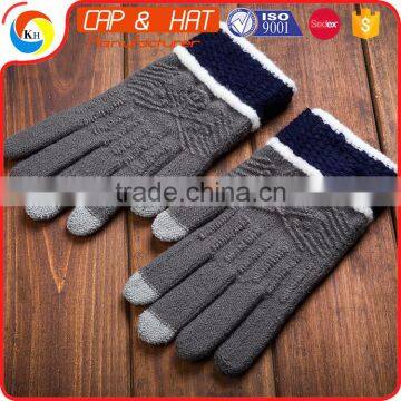 hight quality newgift touch screen glove Customized Knitted Winter Touch Screen Glove