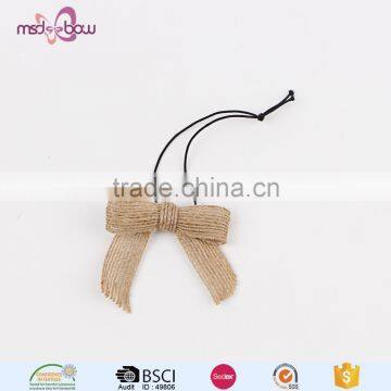 New Design Natural Jute Burlap Ribbon Bows for Christmas Gift photo-3