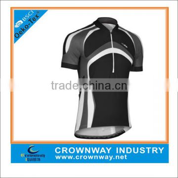 Mens sublimation print cycling tops jersey with silicone gripper