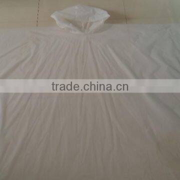 PEVA White Outdoor Poncho