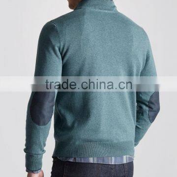 Wholesale Good Quality 100% Wool Sweater Design for Boys High Neck Navy Marl Sweater for Men(BKNM17) photo-2
