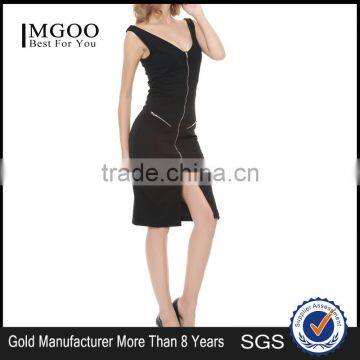MGOO European Brand Design Wholesale Sexy Bodycon Dress Prom Dress With Zipper Fashion Office Dress 2015 D546 photo-5