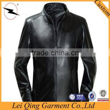 OEM Service Simple Designs Custom Slim Men Leather Jacket photo-2