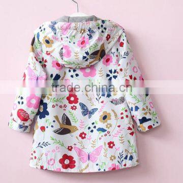 Zm50390b Hot Sell Child Clothes New Syle Zipper Jackets Girls Printed Coat photo-2