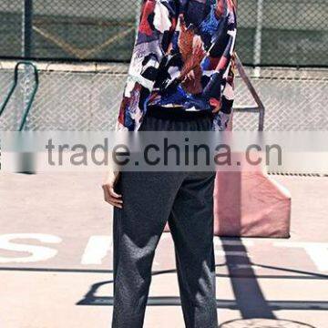 Female Dark Gray Leisure Sportswear Trousers photo-4